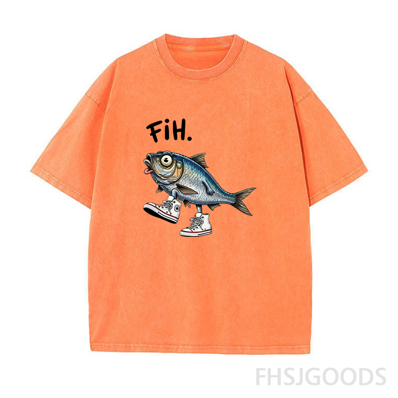Fih Shoes Fish Unisex Distressed T-Shirt