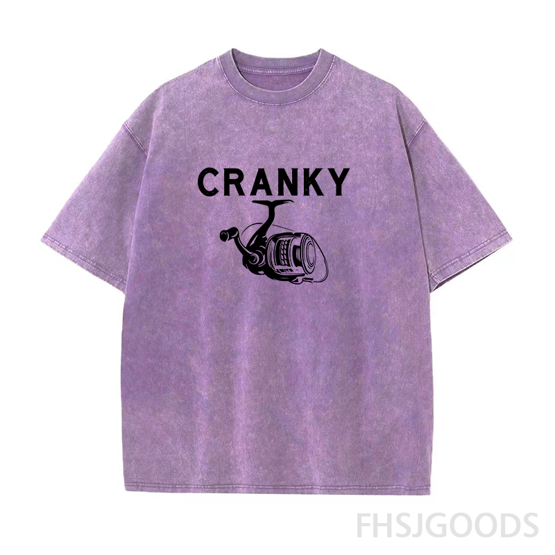 Cranky Fishing Unisex Distressed T-Shirt