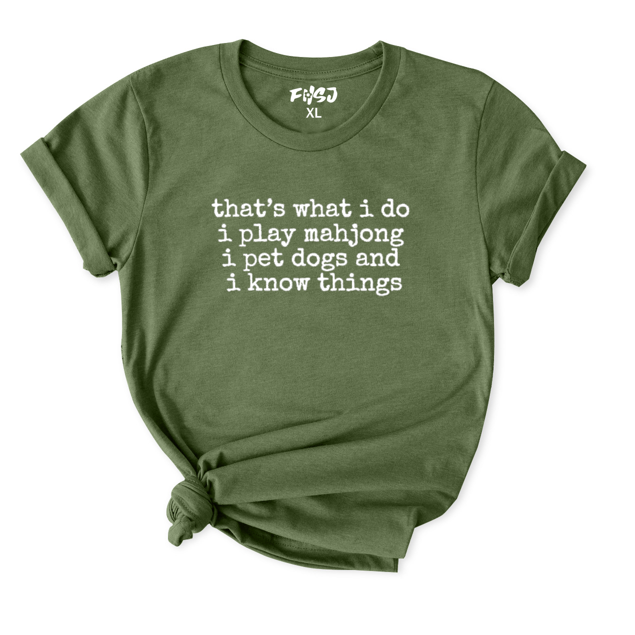 That's What I Do I Play Mahjong I Pet Dogs and I Know Things T-Shirt for Women