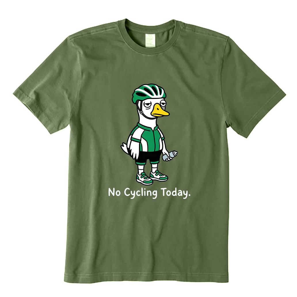 No Cycling Today Goose T-shirt