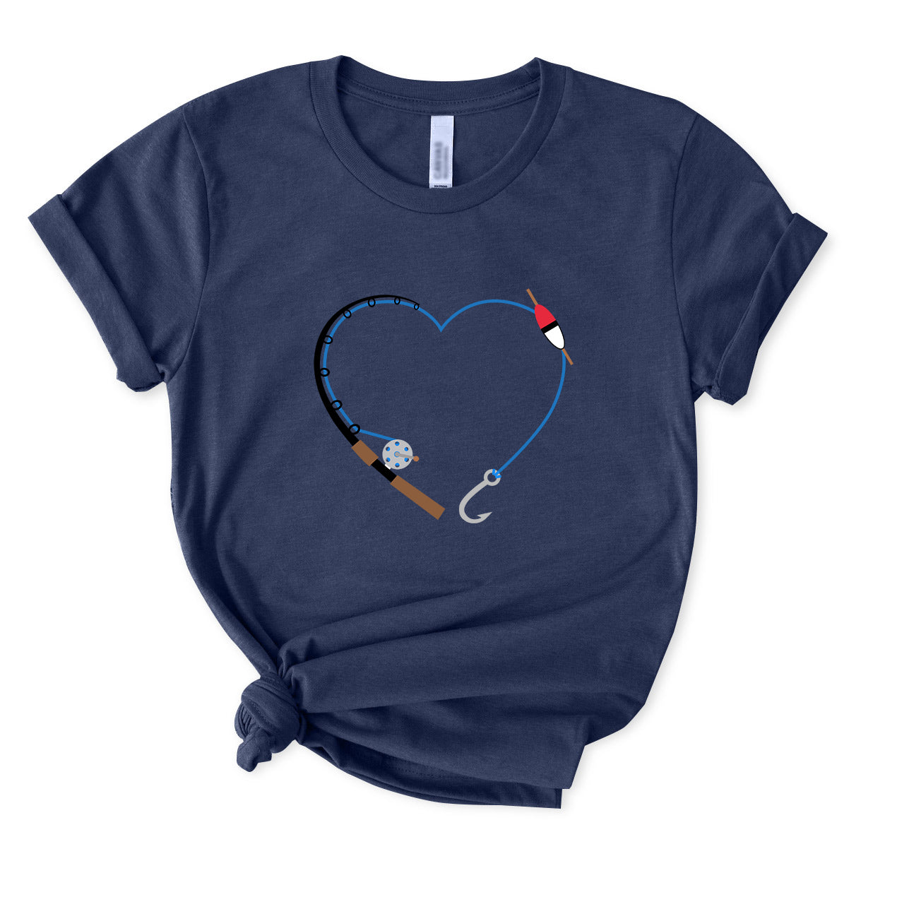 Heart Fishing Rod T-Shirt for women