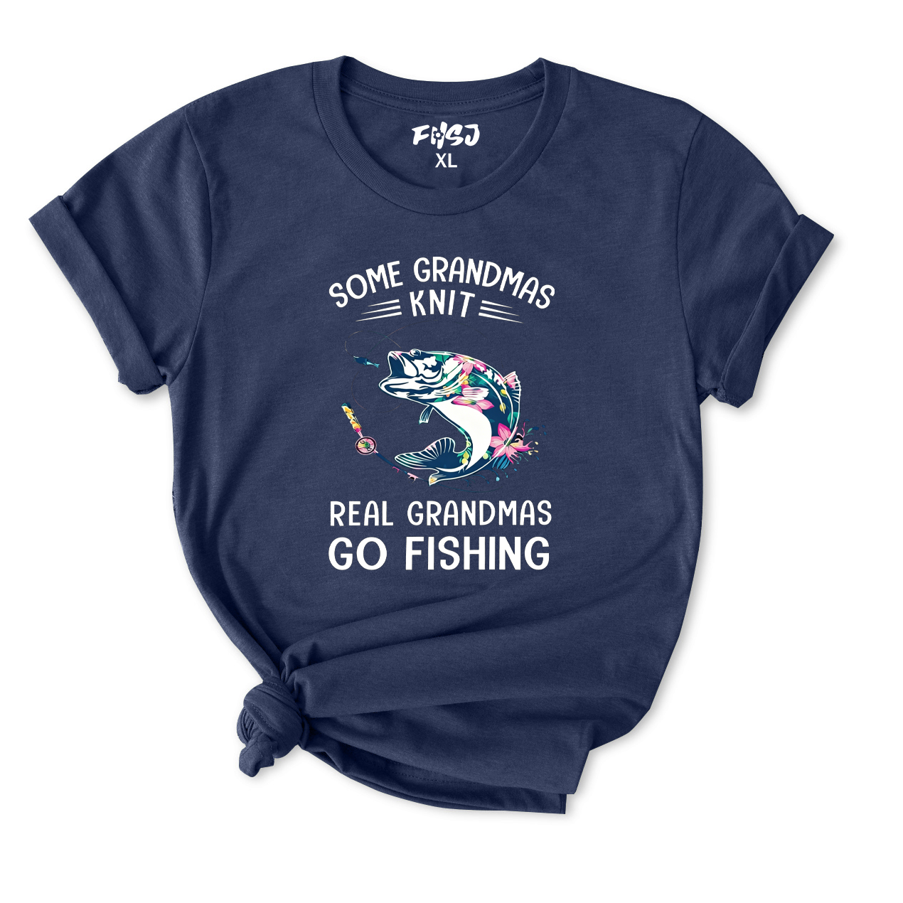 Funny Grandma Fishing Some Knit Real Go Fishing T-Shirt for Women