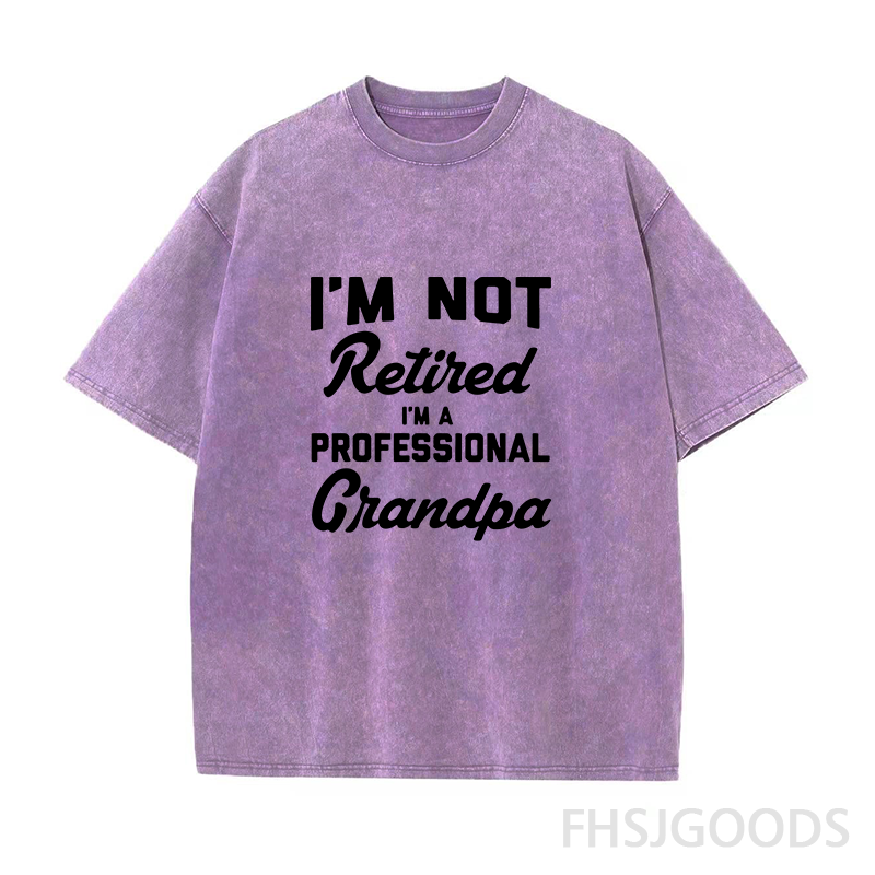I'm Not Retired I'm A Professional Grandpa Unisex Distressed T-Shirt