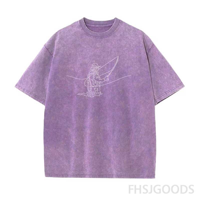 Fly Fishing Unisex Distressed T-Shirt