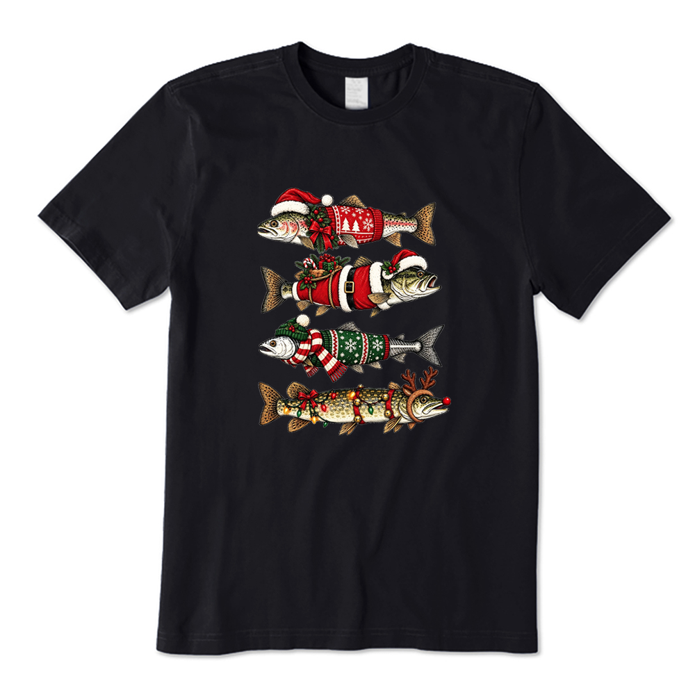Christmas Trout Fishing T-Shirt