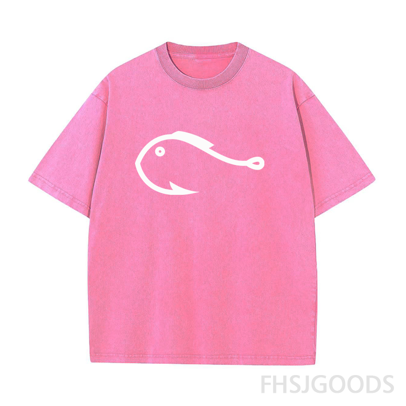 Fishing Hook Unisex Distressed T-Shirt