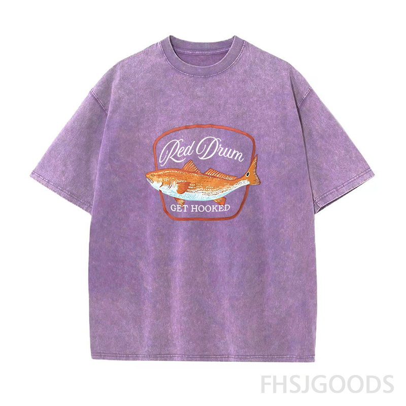 Red Drum Get Hooked Unisex Distressed T-Shirt