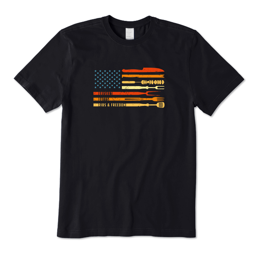American BBQ Flag T-shirt