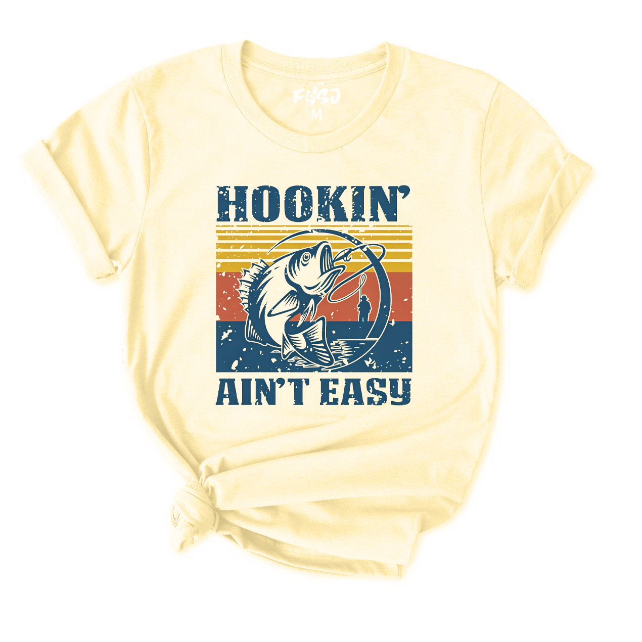 Hookin' Ain't Easy Fishing T-Shirt for Women