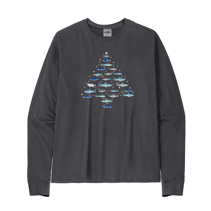 Christmas Shark Tree long Sleeve T-Shirt