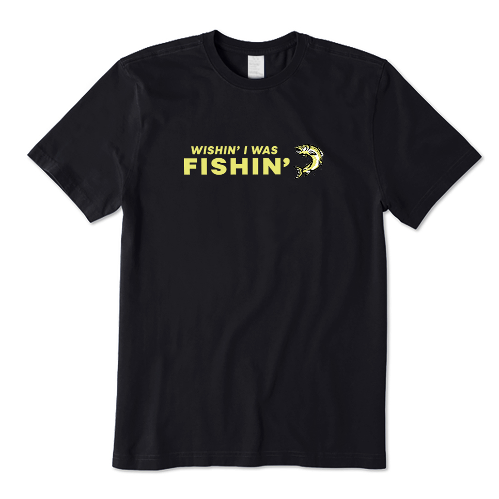 Retro Wishing I Was Fishing T-shirt