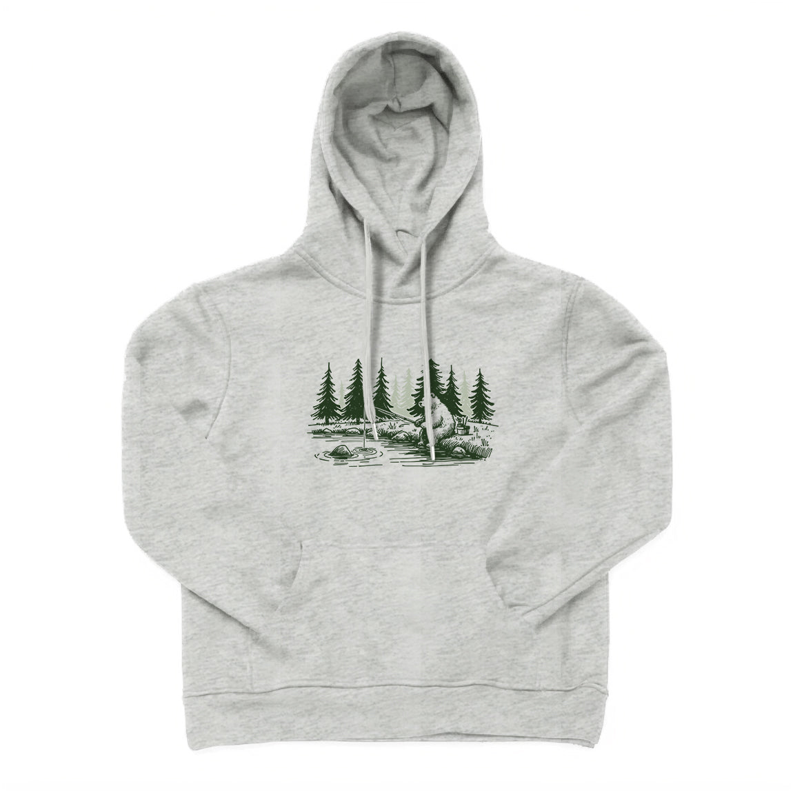 BEAR FISHING SCENE Hoodie