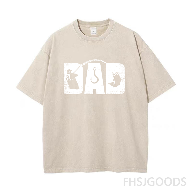 Fishing Dad Unisex Distressed T-Shirt