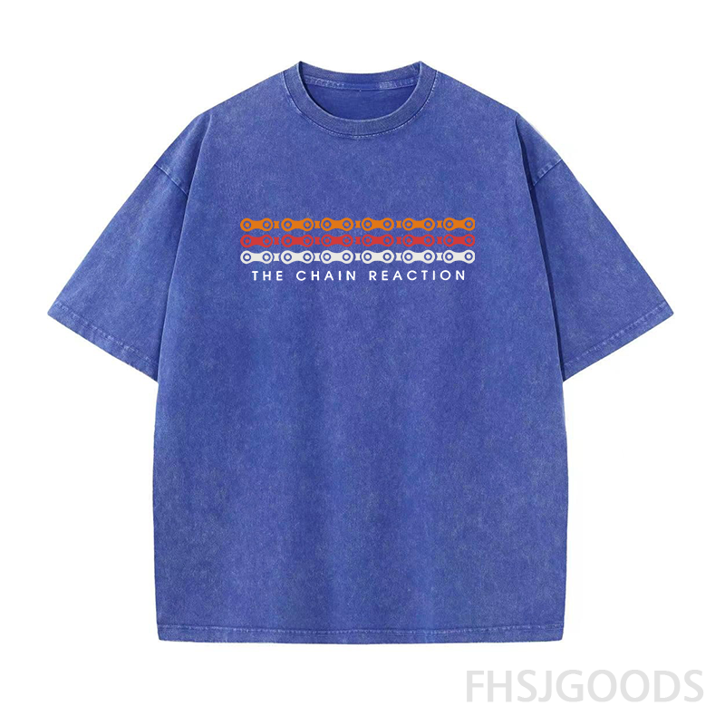 The Chain Reaction Cycling Unisex Distressed T-Shirt