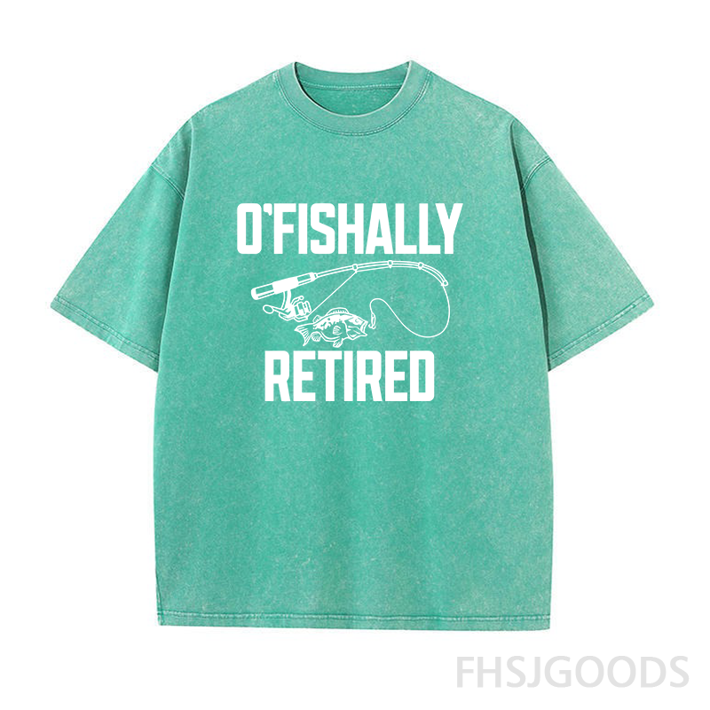 O'fishally Retired Unisex Distressed T-Shirt