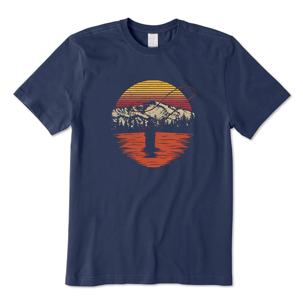 Vintage Fly Fishing Sun Set T-Shirt