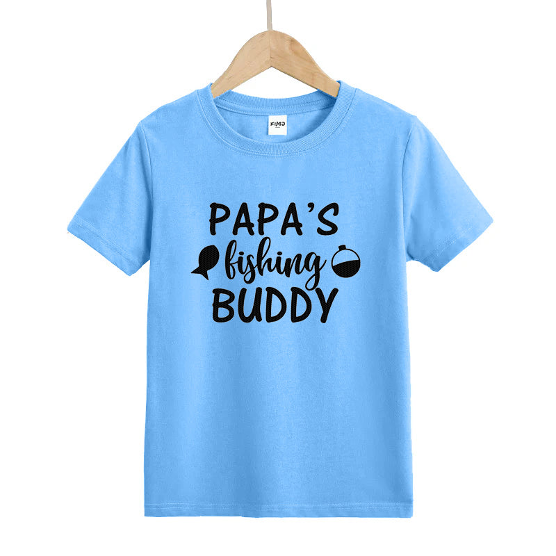 papa's fishing buddy Kid's T-Shirts