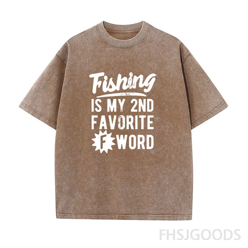 Fishing Is My 2nd Favorite F Word Unisex Distressed T-Shirt