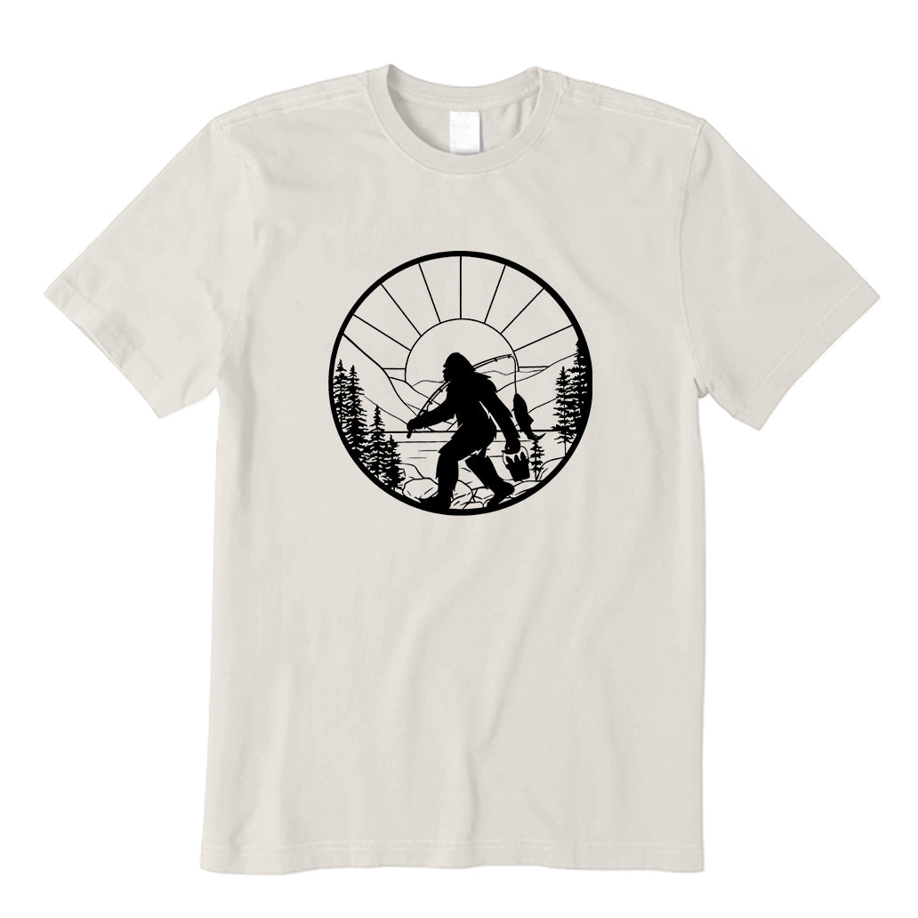 Funny Bigfoot Fishing T-Shirt