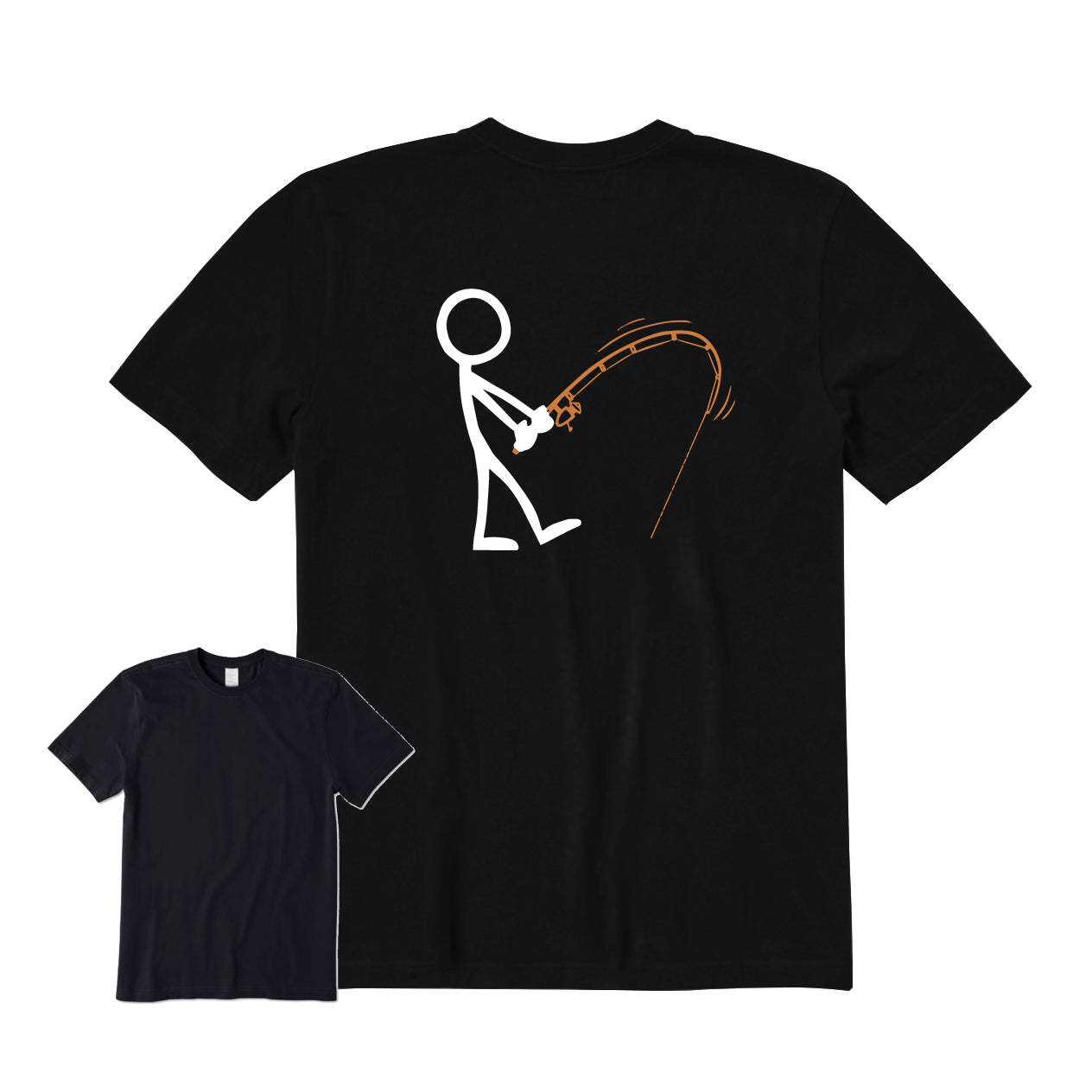 Caught A Big Fish Back Graphic T-Shirt