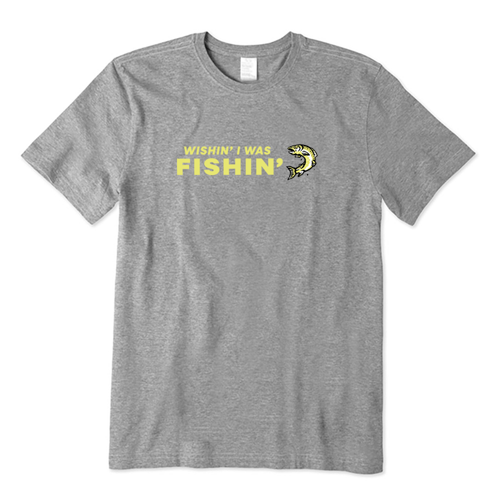 Retro Wishing I Was Fishing T-shirt