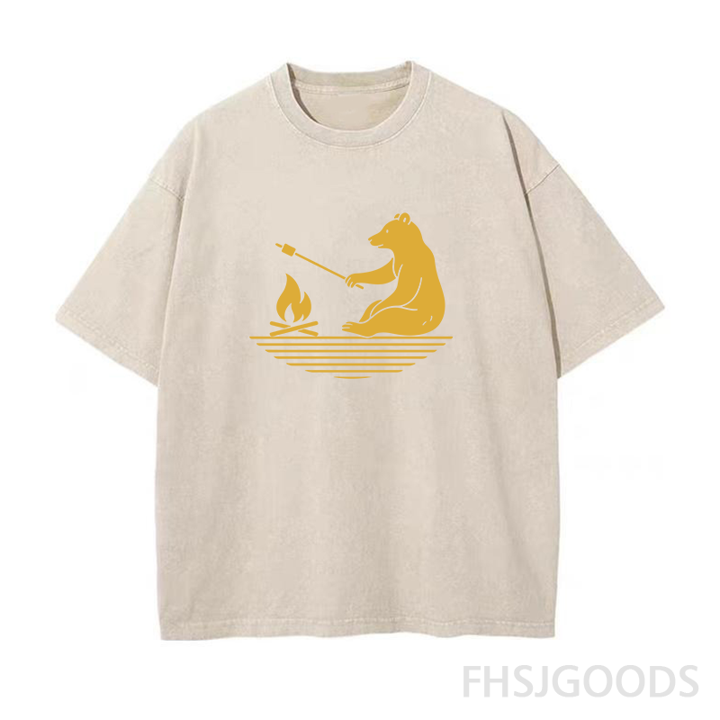 Camping Unisex Distressed T-Shirt