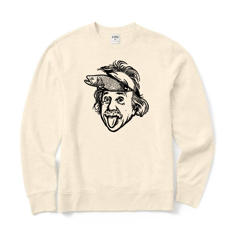 Albert Einstein Fly Fishing Crewneck Sweatshirt