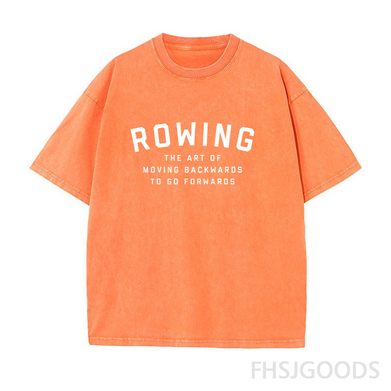 Funny Rowing Unisex Distressed T-Shirt