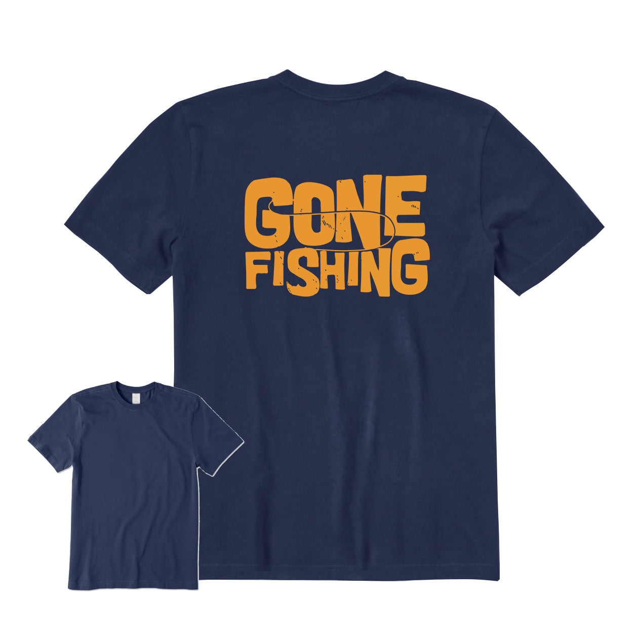 Gone Fishing Back Graphic T-Shirt