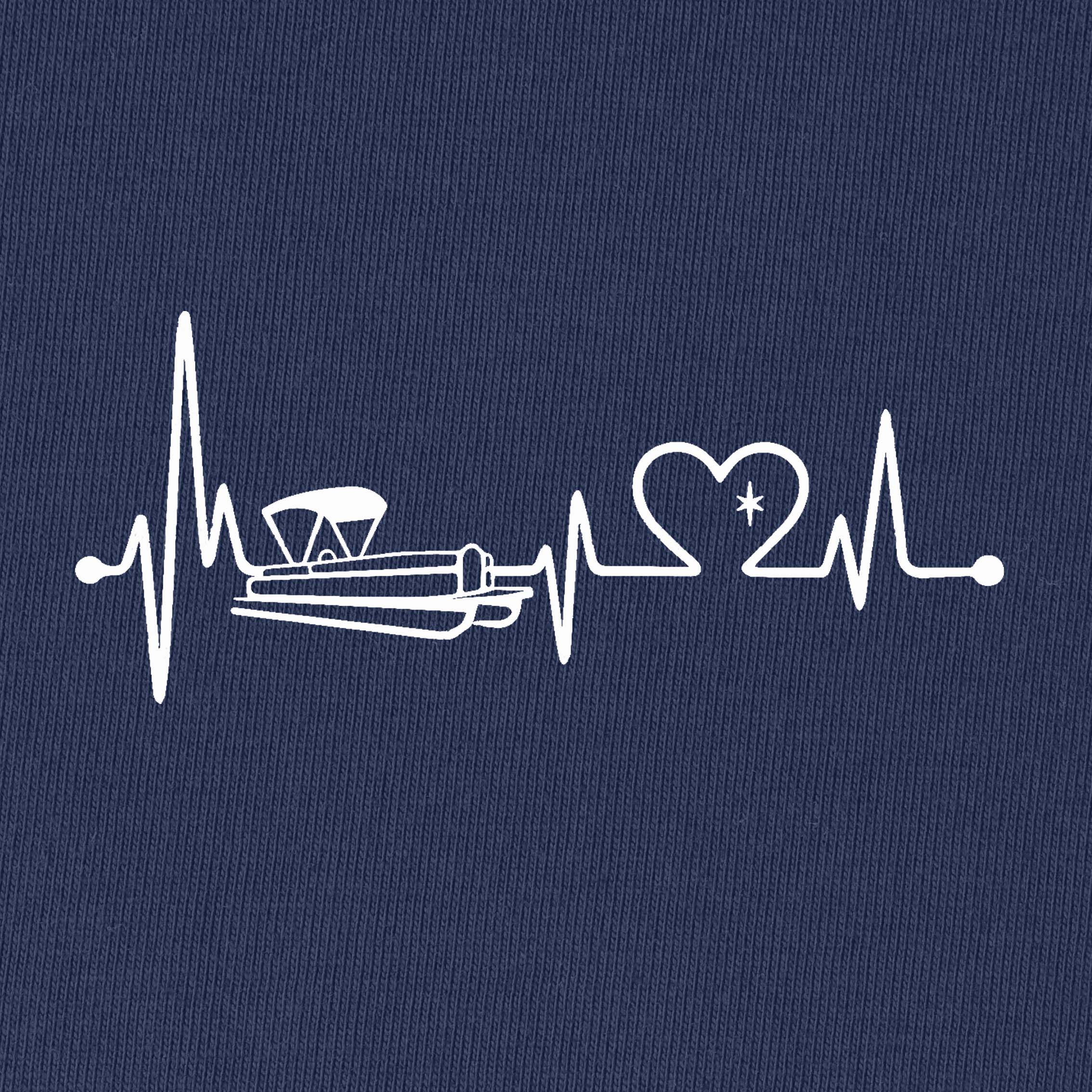 Pontoon Boat Heartbeat T-Shirt