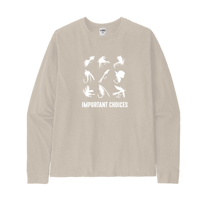Important Choices Fly Fishing Flies Long Sleeve T-Shirt