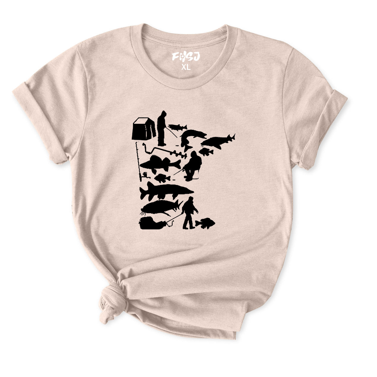 Minnesota Ice Fishing T-Shirt for women