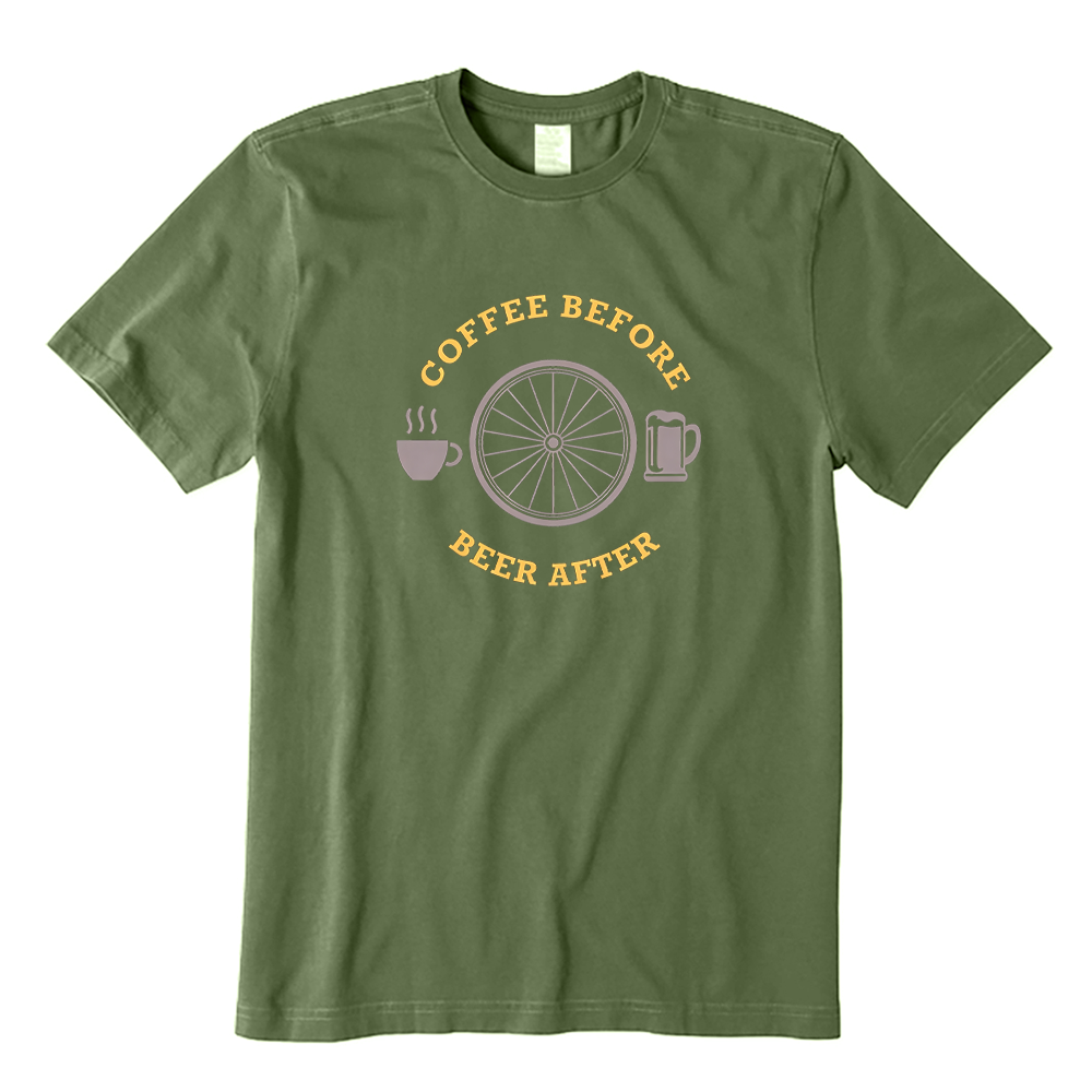 Coffee Before Beer After Cyclist T-shirt