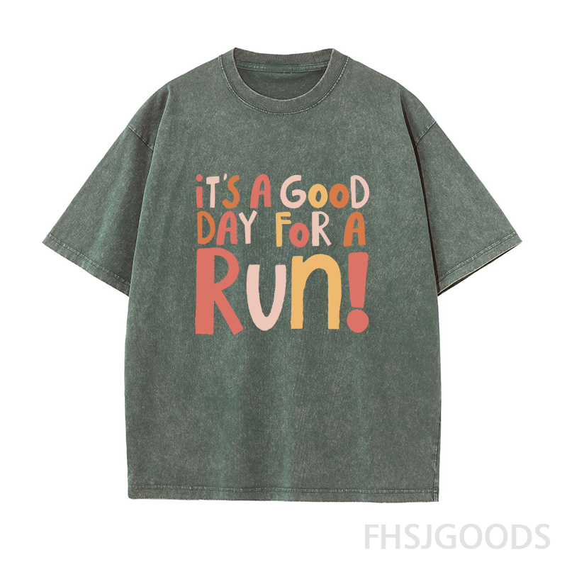 Good Day for A Run Unisex Distressed T-Shirt