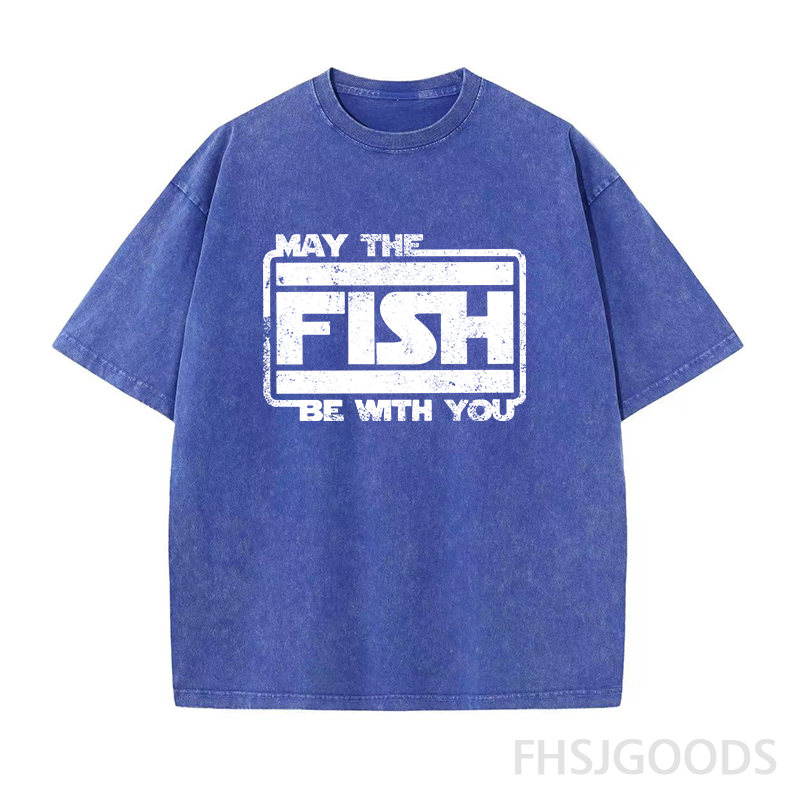 May The Fish Be with You Unisex Distressed T-Shirt