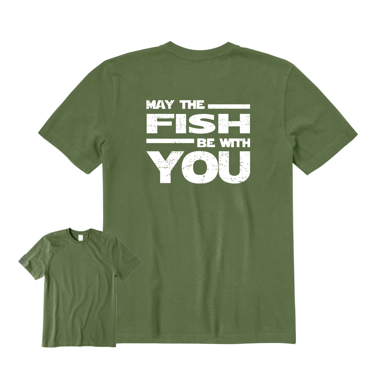 May The Fish Be with You Back Graphic T-Shirt