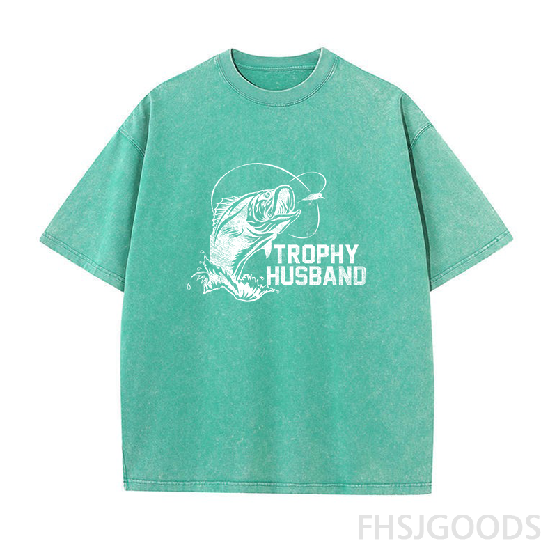 Trophy Husband Fishing Unisex Distressed T-Shirt