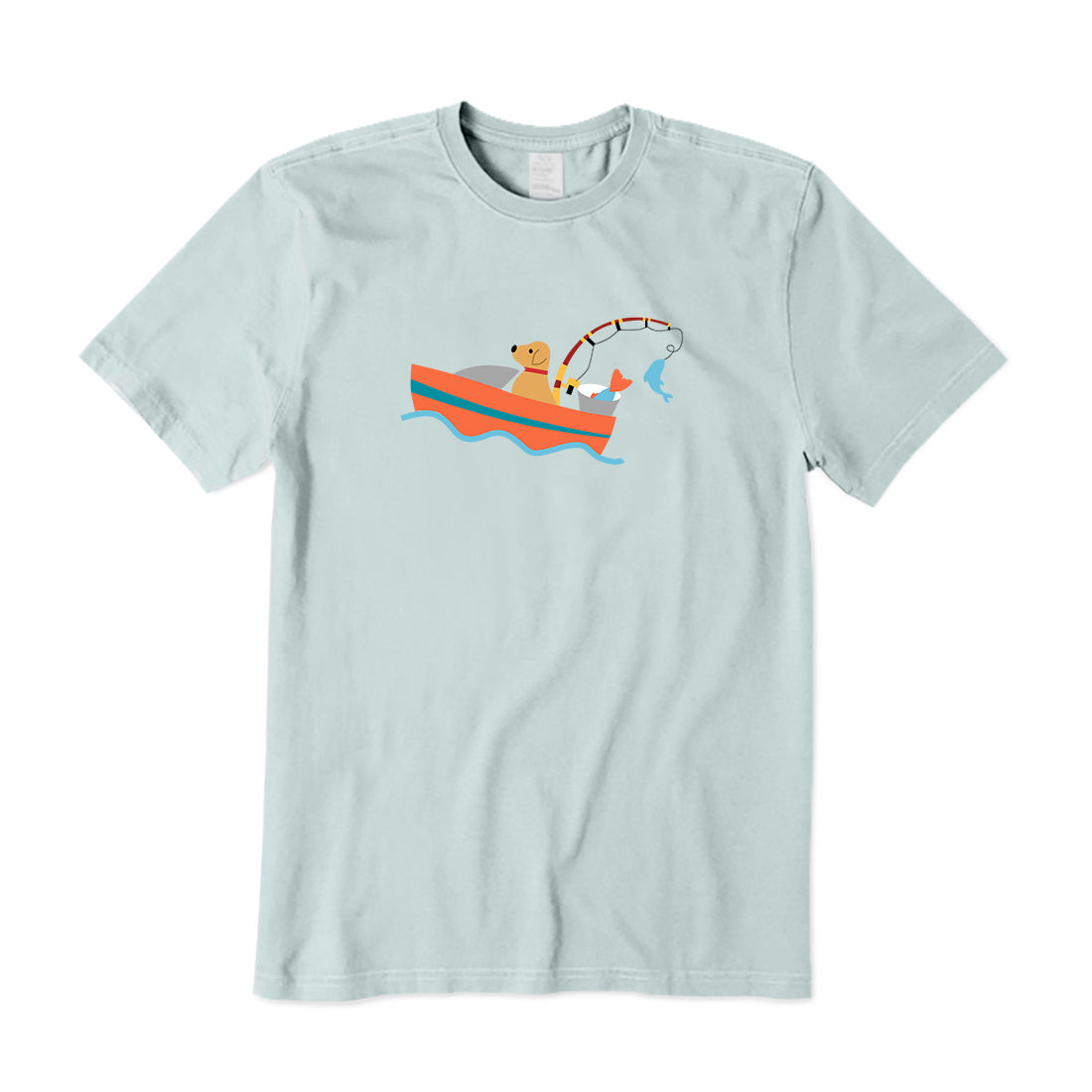Fishing Dog On Boat T-Shirt