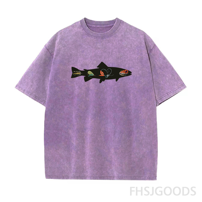 Trout Fishing Unisex Distressed T-Shirt