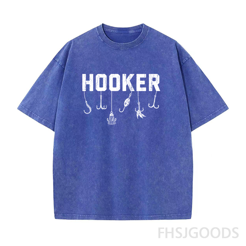 Fishing Hooker Unisex Distressed T-Shirt