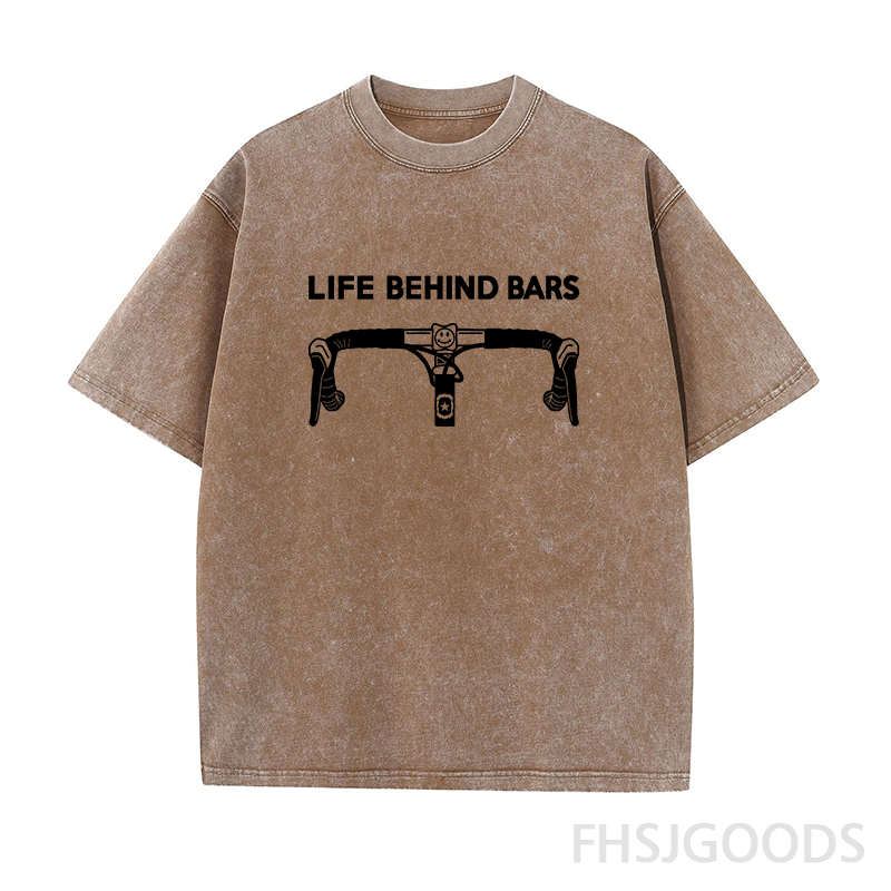 Life Behind Bars Cycling Unisex Distressed T-Shirt