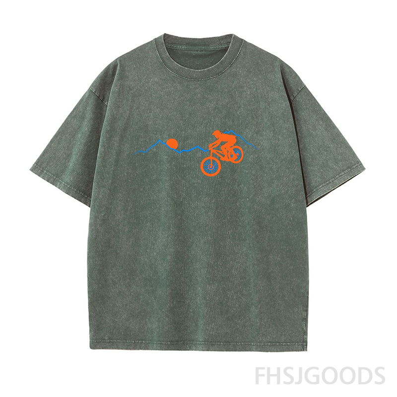Mountain Biker Unisex Distressed T-Shirt