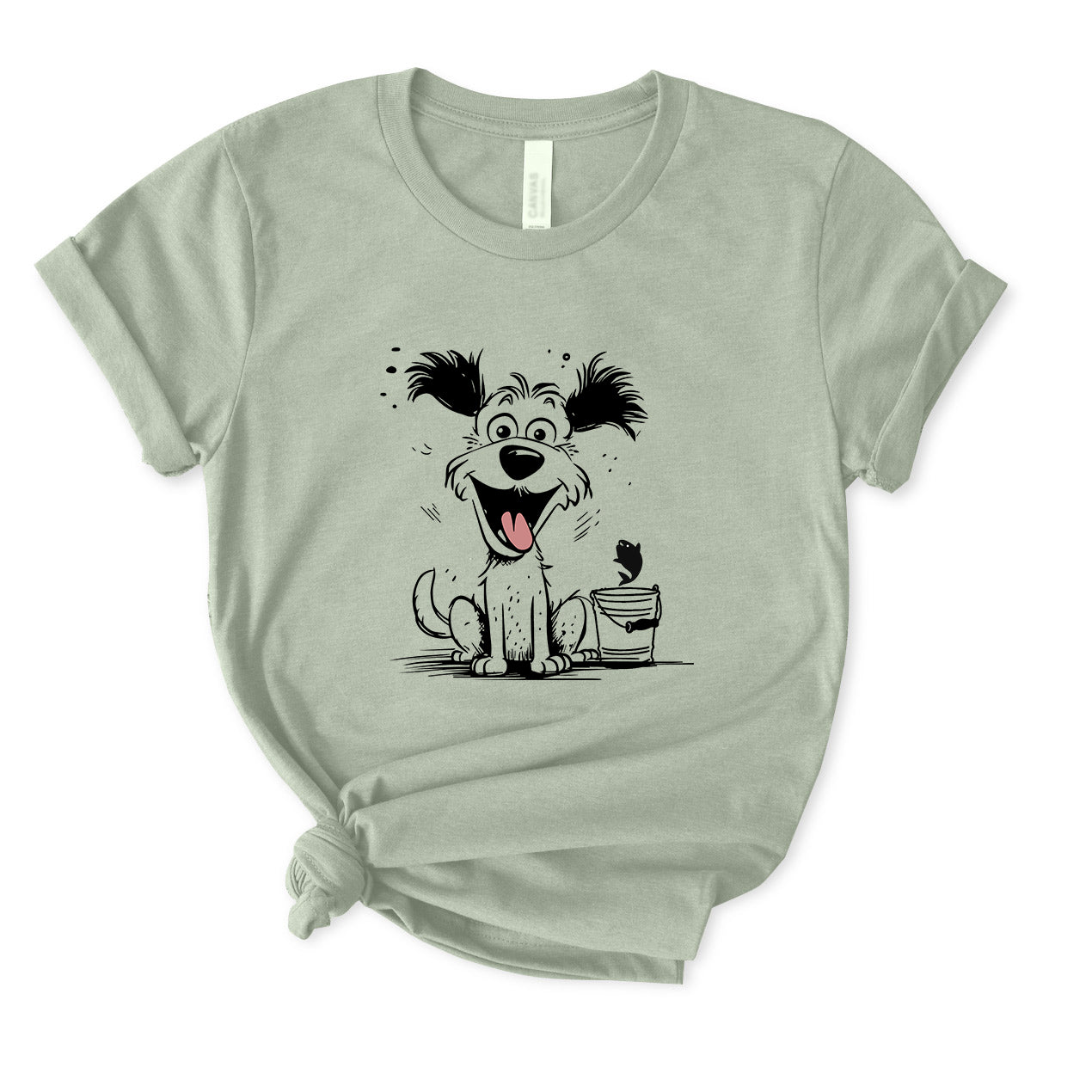 Dog Happy Fishing T-Shirt for women
