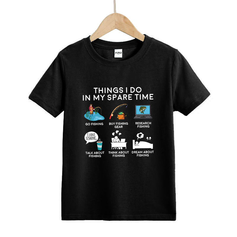 Fishing Things I Do in My Spare Time Kids T-Shirt