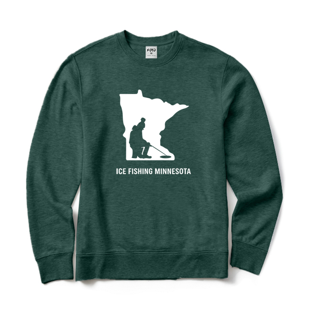 Ice Fishing Minnesota Crewneck Sweatshirt