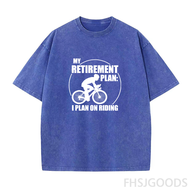 Retirement Cycling Unisex Distressed T-Shirt