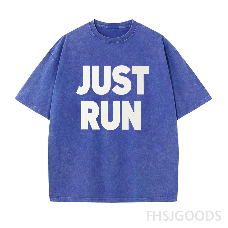 Just Run Unisex Distressed T-Shirt