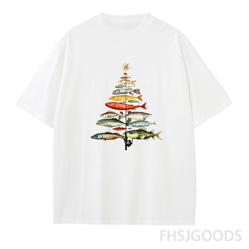 Fishing Christmas Tree Unisex T-Shirt