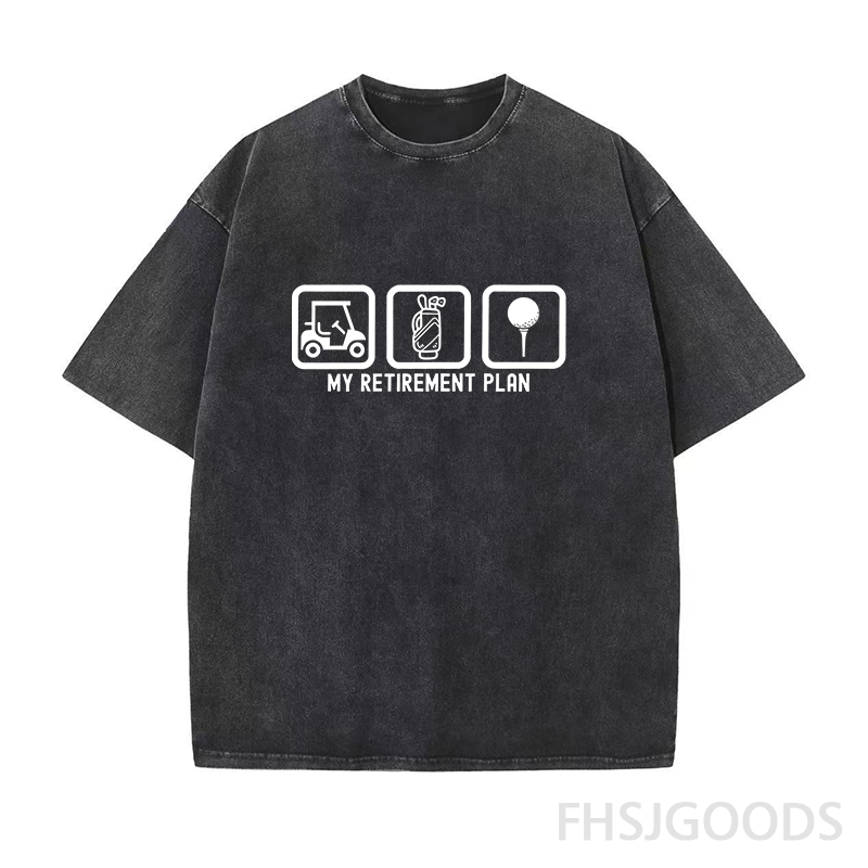 My Retirement Plan Golf Unisex Distressed T-Shirt