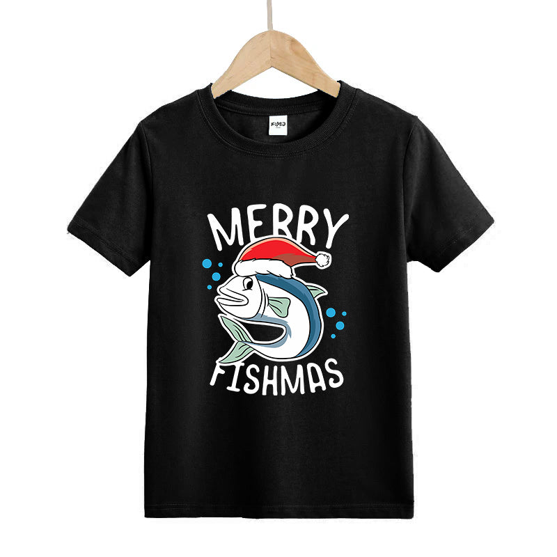 Merry Fishmas Kid's T-Shirts